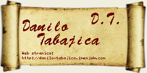 Danilo Tabajica vizit kartica